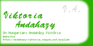 viktoria andahazy business card