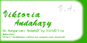 viktoria andahazy business card